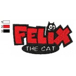 Felix the Cat Logo Embroidery Design